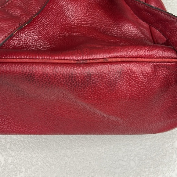 Michael‎ Kors Burgundy Pebble Classic Leather Backpack main image 11